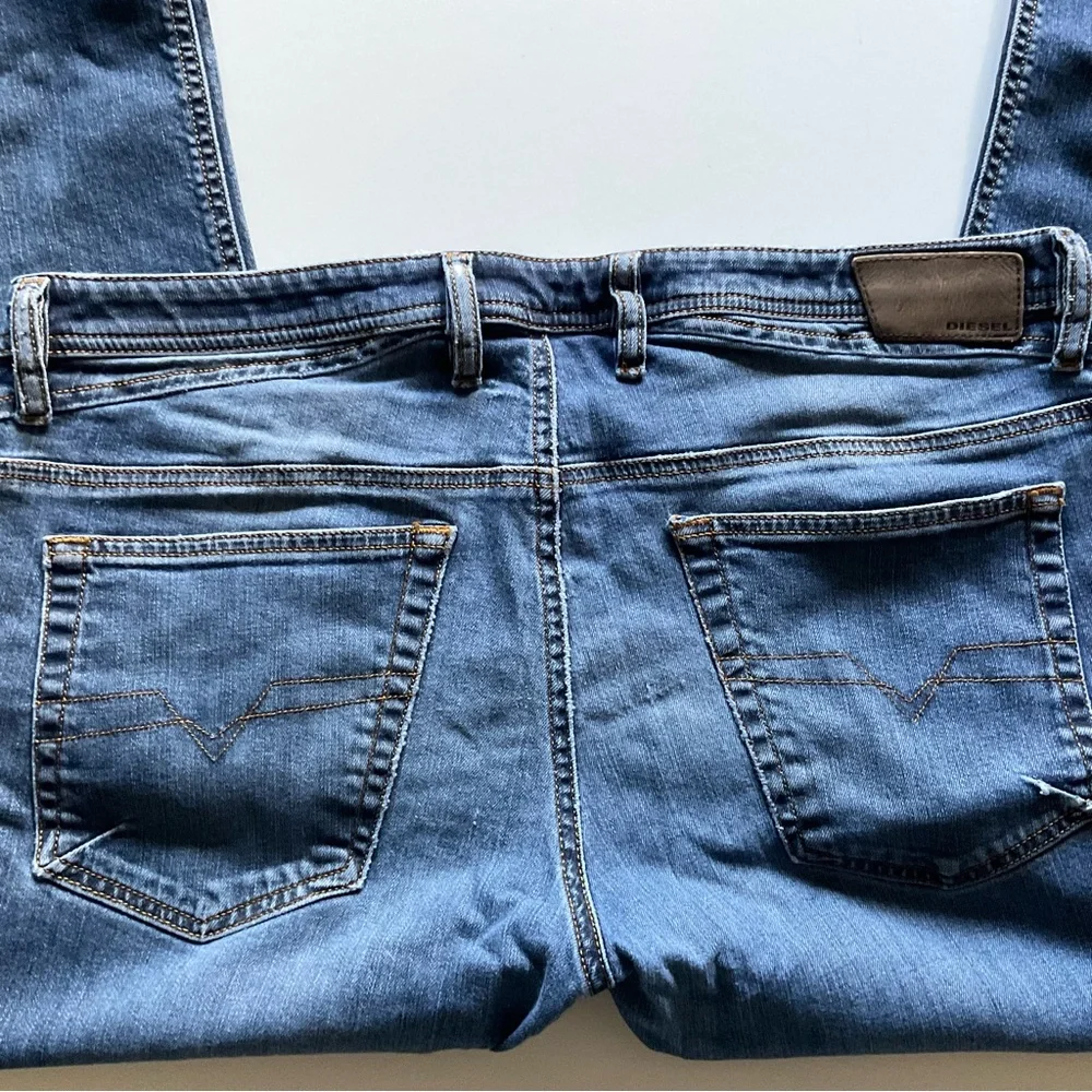 DIESEL Jeans Shioner Slim Skinny ORB80 Stretch Worn Faded Distressed Mens 36 32